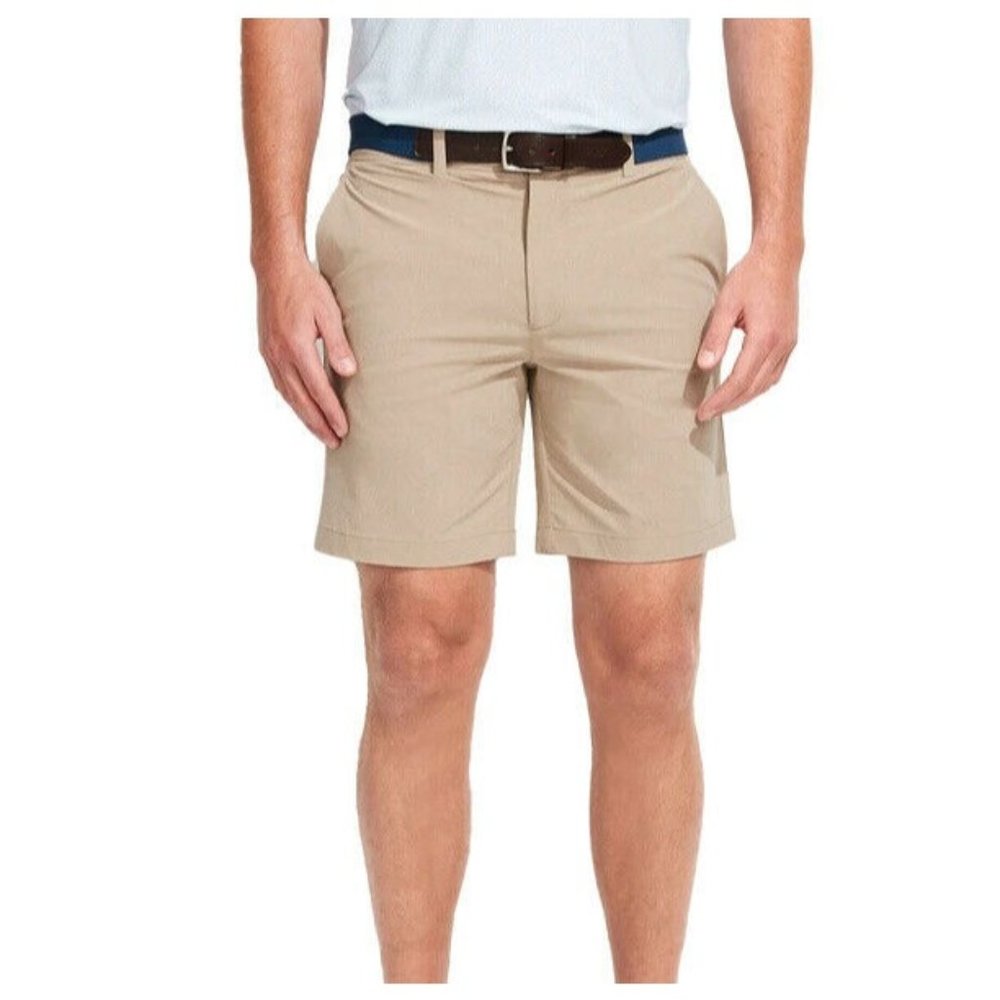 Vineyard Vines Performance Breaker Shorts Mens Size 38 Stretch 8" Khaki Golf